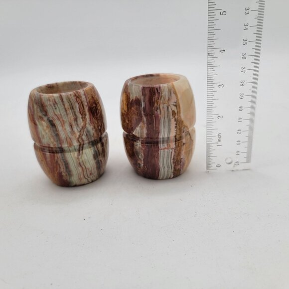 Natural Onyx Candle Holders Set Of 2 - Picture 5 of 5